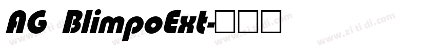 AG BlimpoExt字体转换